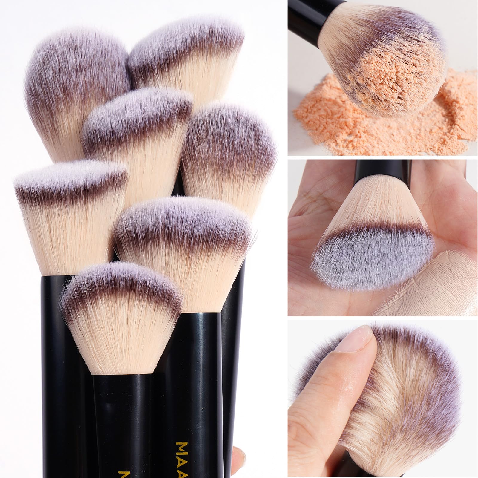 MAANGE makeup sponges and washable headbands included for smooth blending and prep