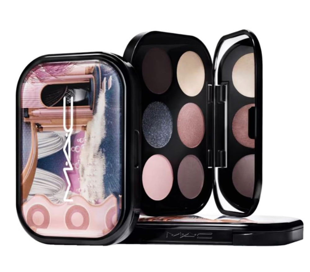 MAC encrypted kryptonite palette front view shows shades for smoky, versatile looks