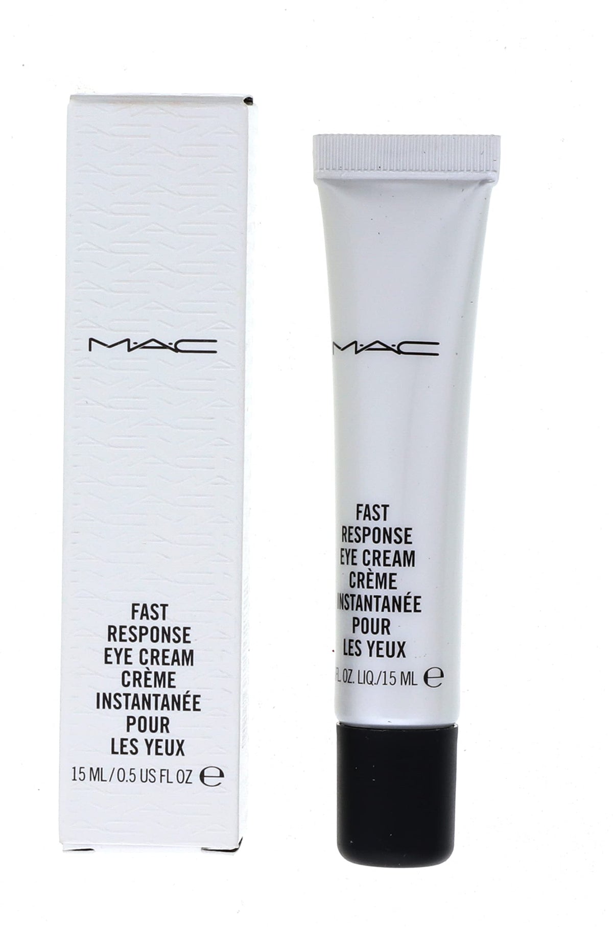 MAC front packaging showing the compact 0.5 oz tube and branding for travel convenience