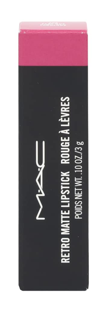 MAC arm swatch of Flat Out Fabulous showing true fuchsia color payoff and coverage