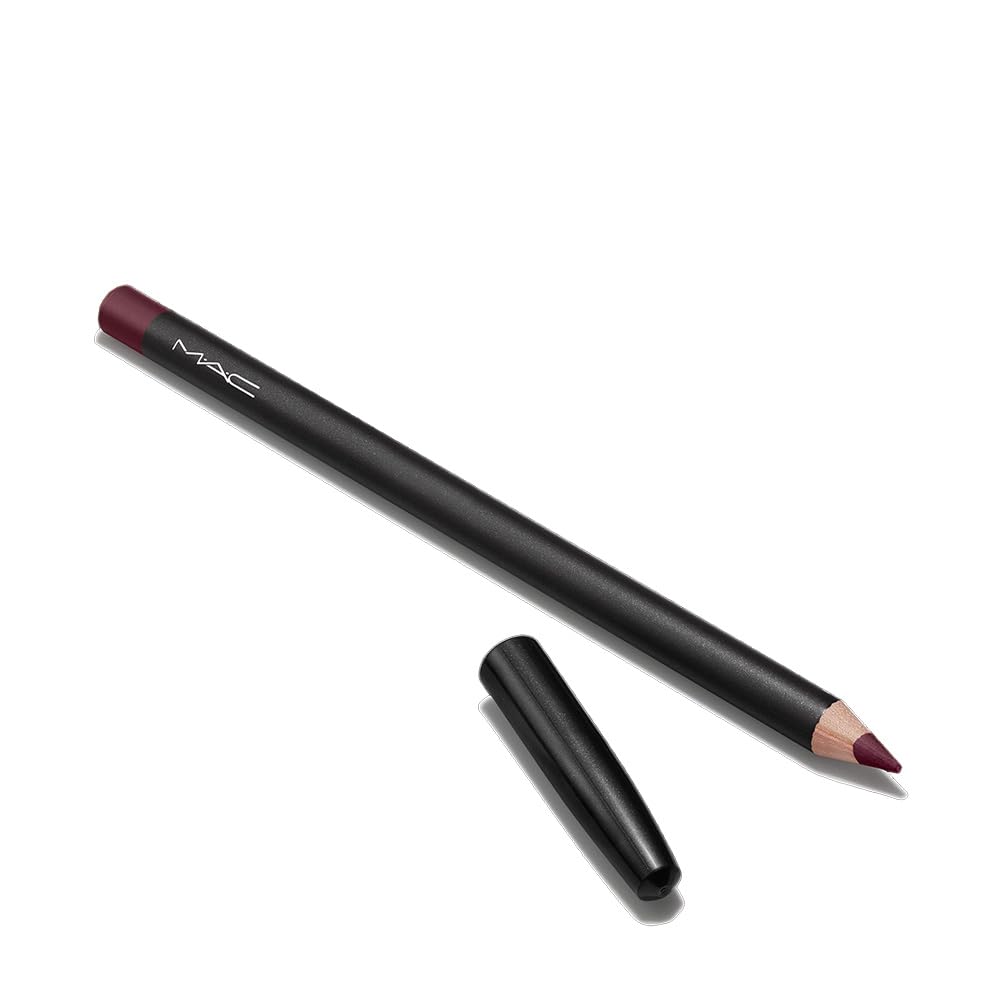 MAC lip pencil vino front view showing slim pencil for precise lining