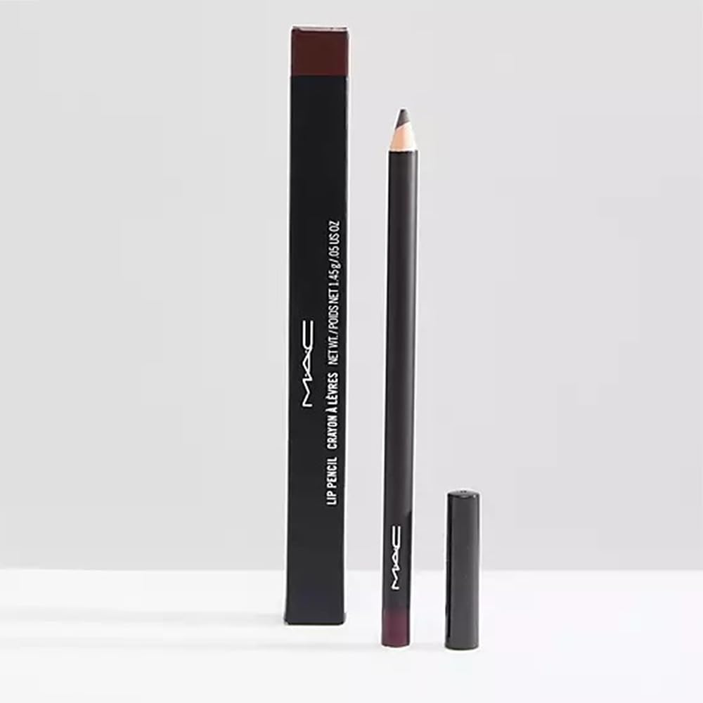 MAC lip pencil vino paired with matching lipstick for intensified color