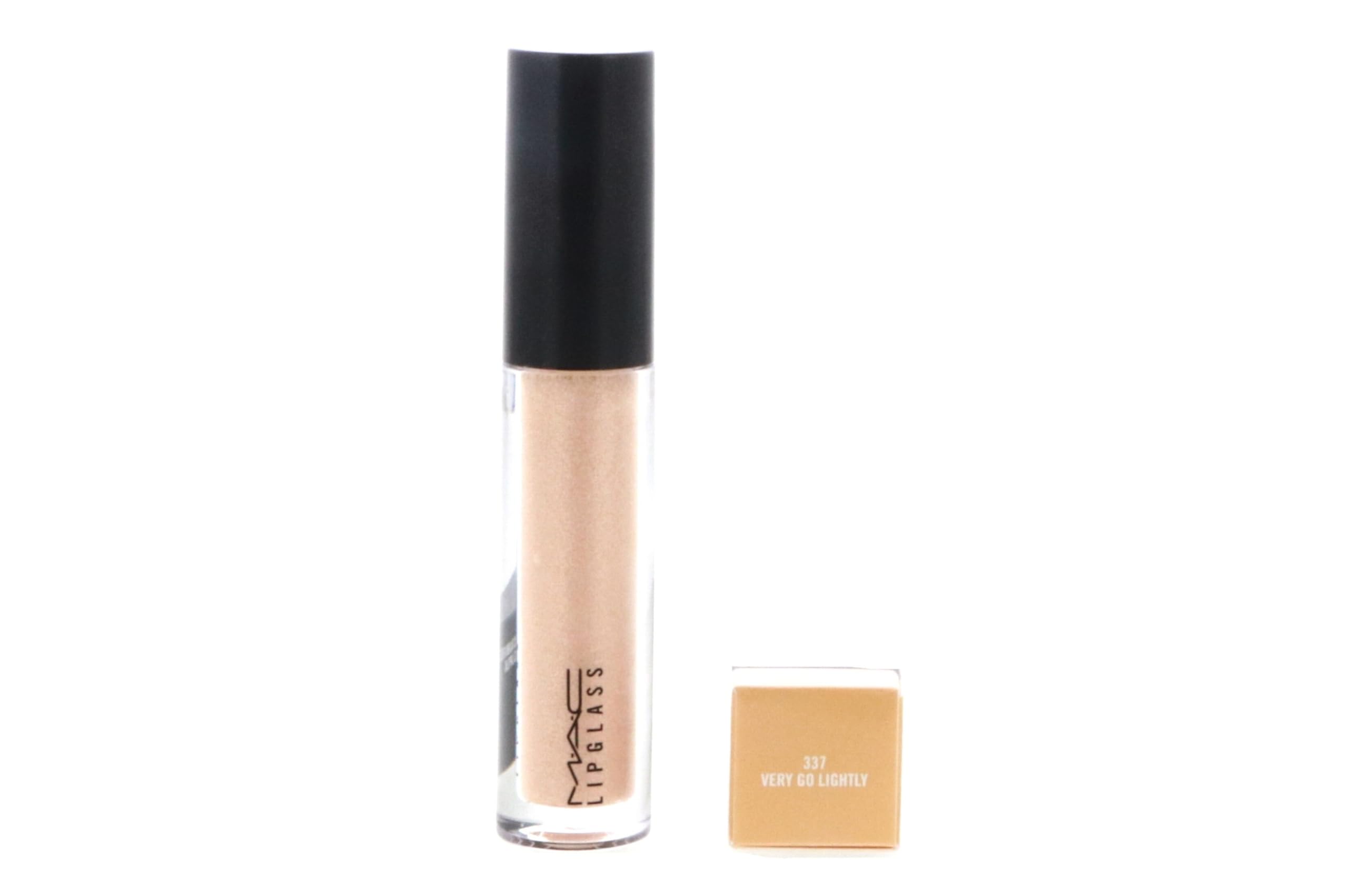 MAC Lipglass doe-foot applicator close-up highlighting smooth, non-sticky formula