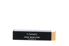 MAC Lipglass placed next to handbag suggesting portable, everyday glossy finish
