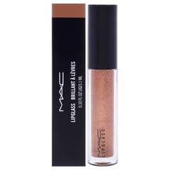 MAC Lipglass front packaging showing shade and glossy finish benefit