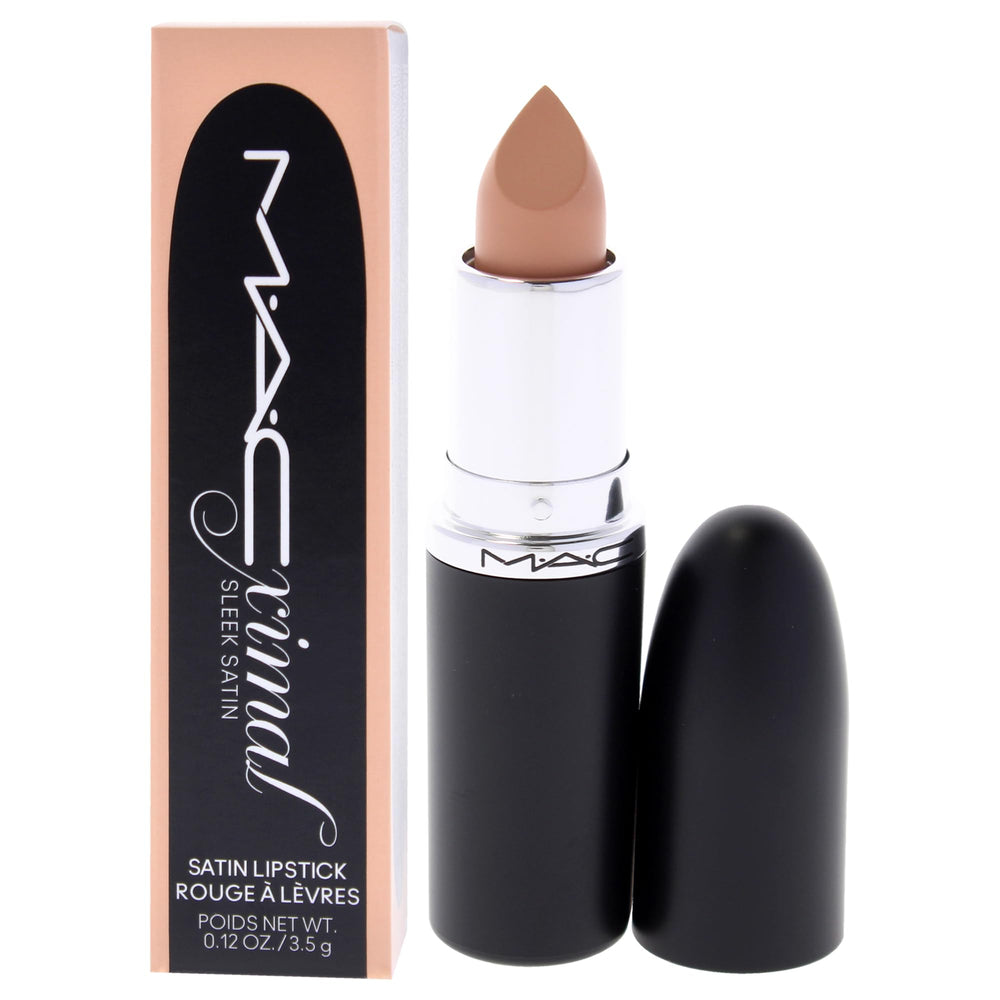 MAC on-lips application image illustrating even coverage and wearable color