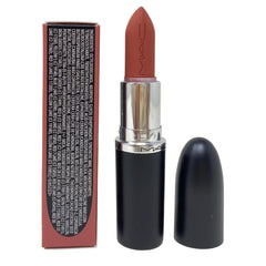 MAC M.A.Cximal Matte Lipstick worn on lips in lifestyle scene showing natural, comfortable matte finish