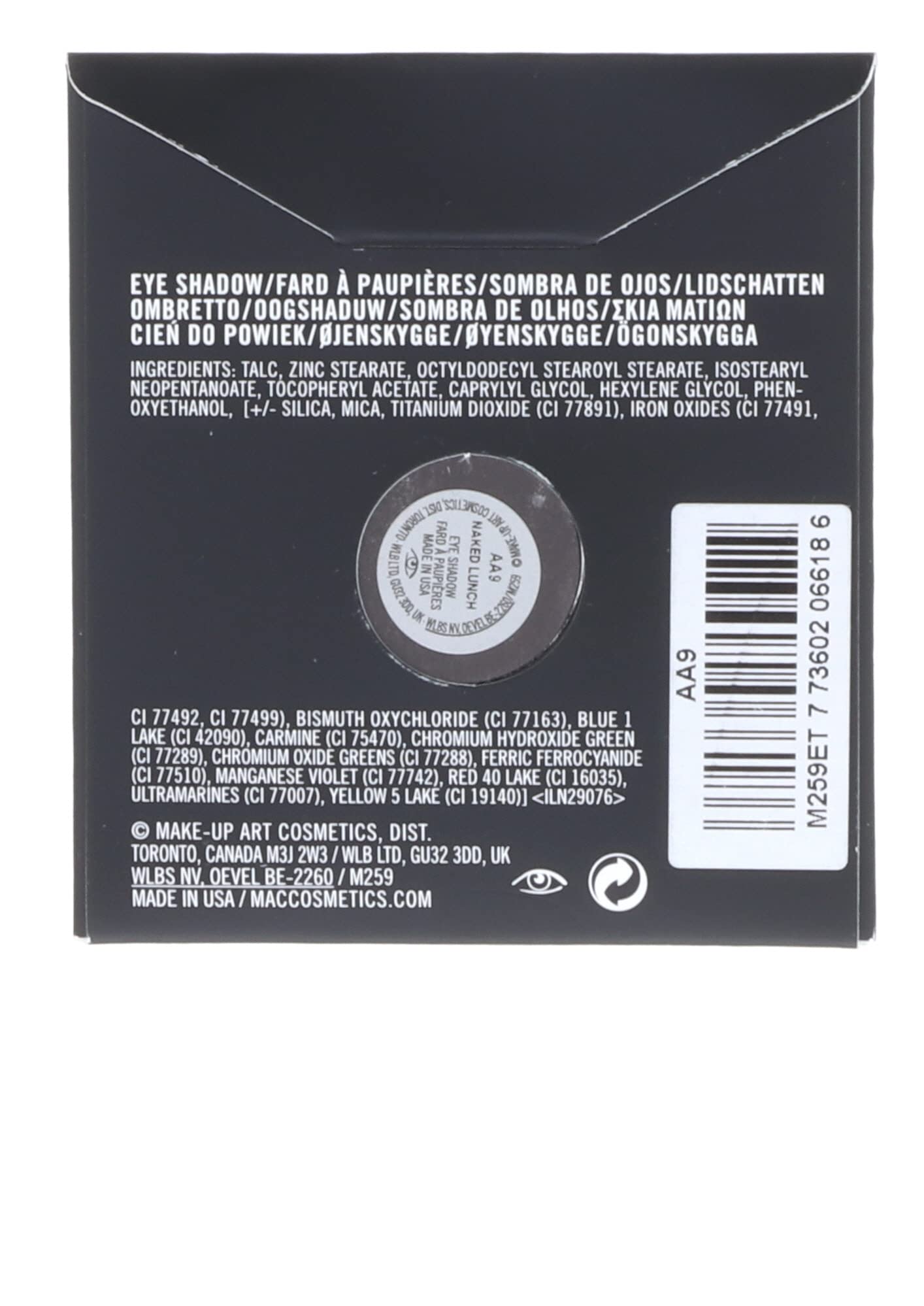 MAC NAKED LUNCH applied on eyelid in natural light demonstrating seamless blending