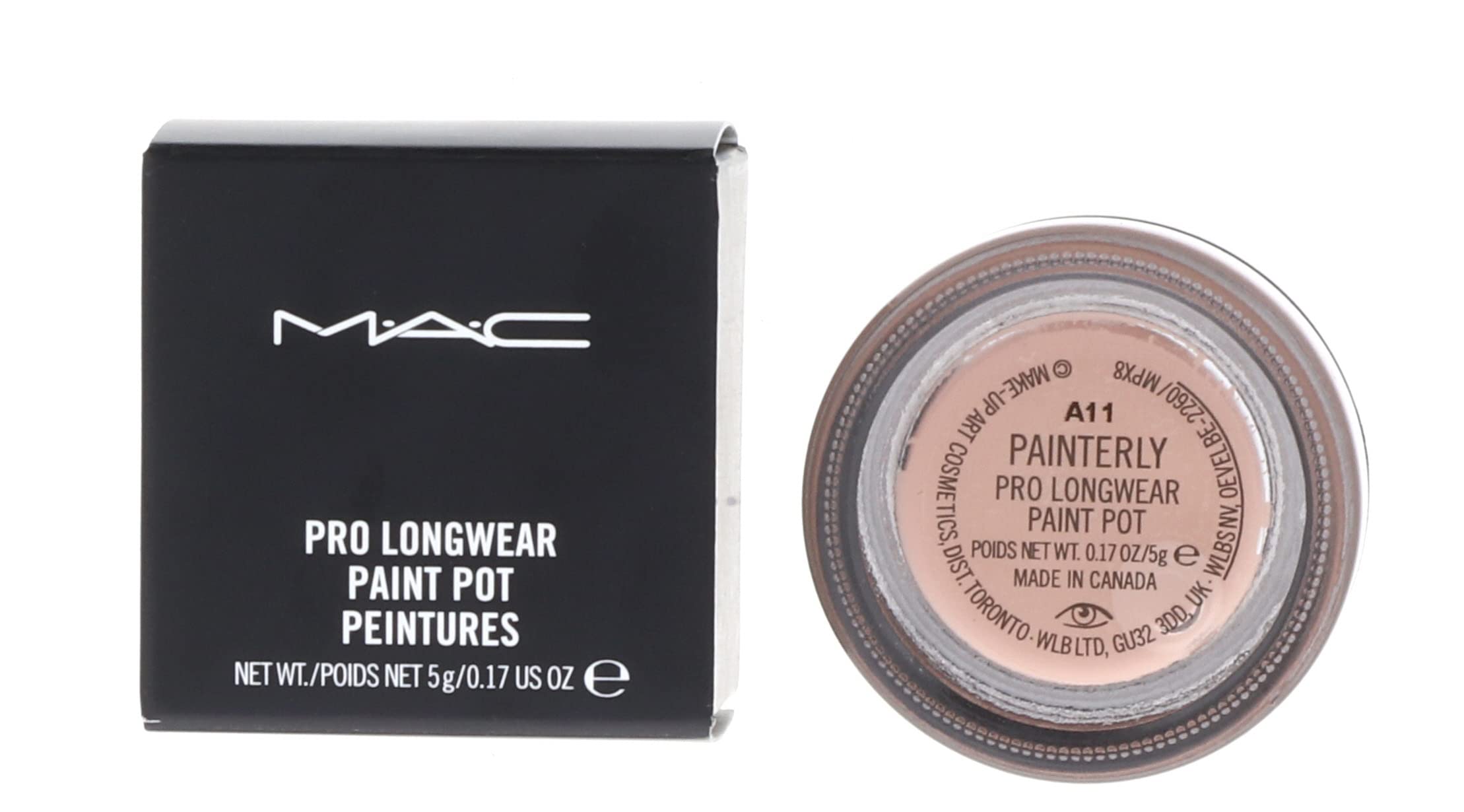 MAC Paint Pot Painterly applied with brush on eyelid showing even base benefit