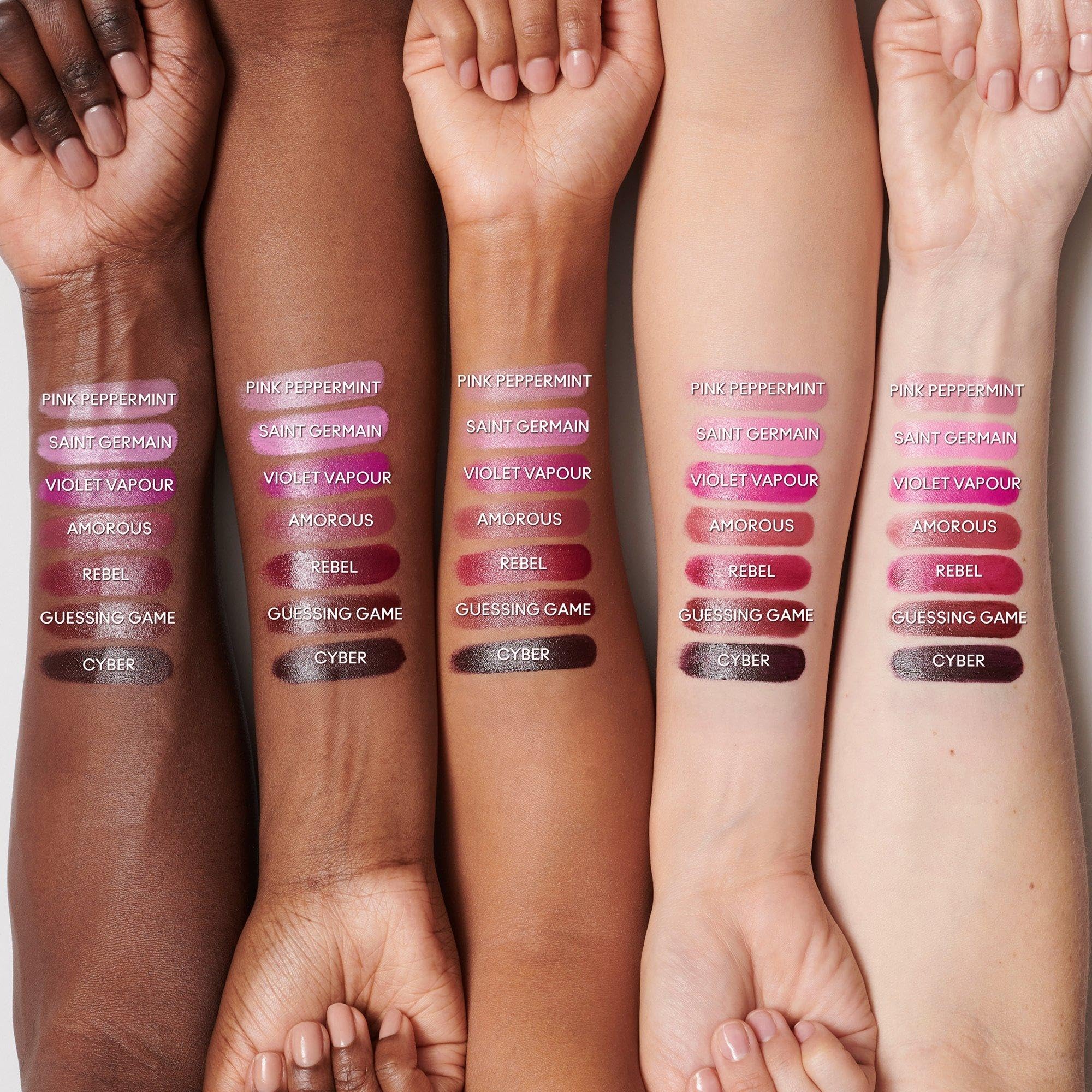 MAC Paramount applied on model lips showing wearable satin finish and flattering coverage