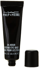 MAC primer applied to eyelid with brush demonstrating crease-free adhesion benefit