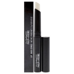 MAC prep + prime lip front tube showing compact primer for smoother lipstick