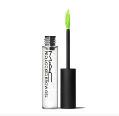 MAC Pro Locked Brow Gel clear tube front view showing compact packaging and brand