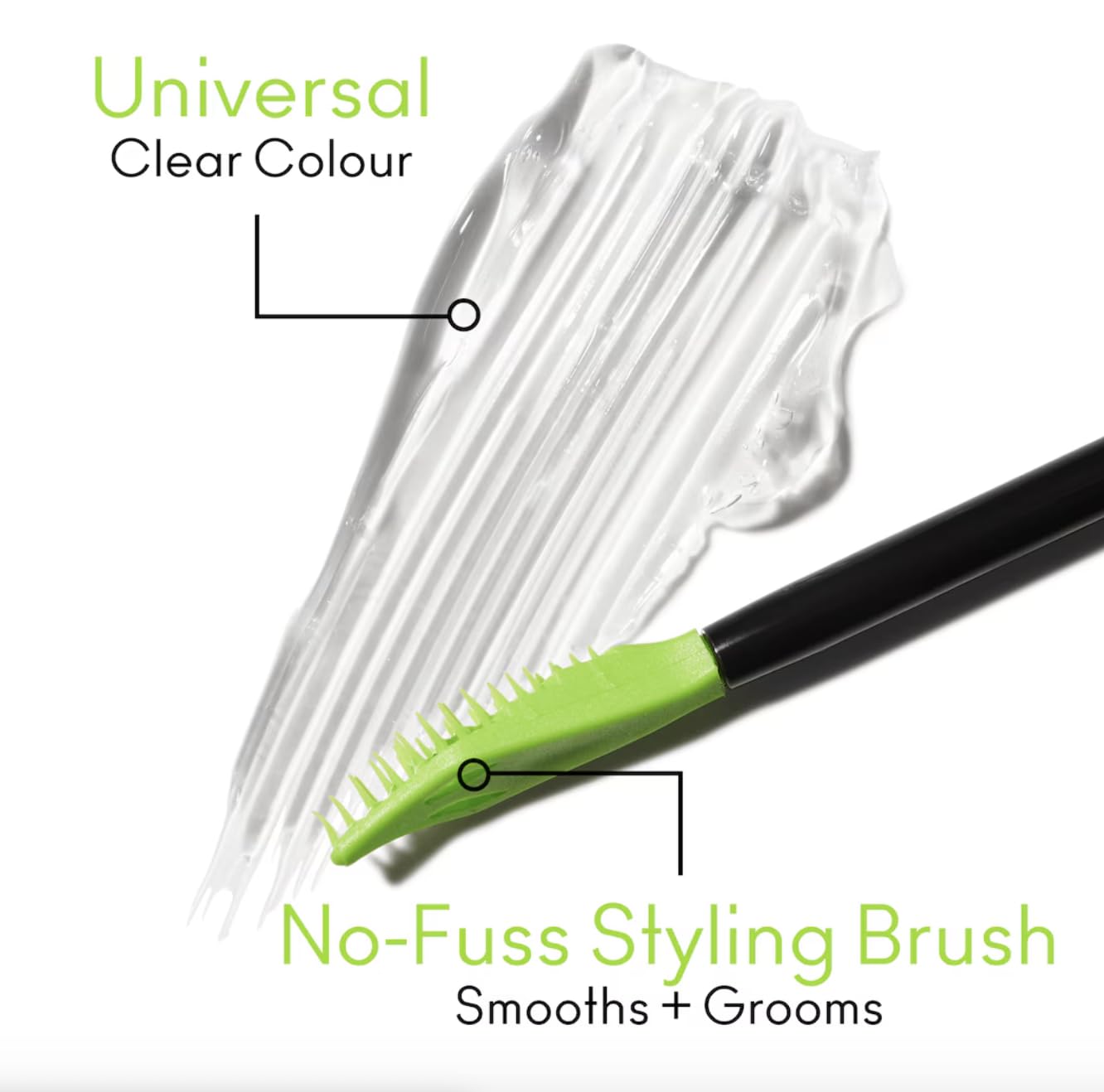 MAC Pro Locked Brow Gel clear texture on skin showing lightweight conditioning benefit