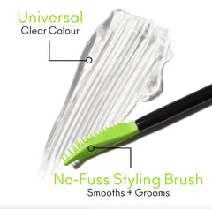 MAC Pro Locked Brow Gel clear texture on skin showing lightweight conditioning benefit