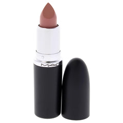MAC close-up of lipstick angle highlighting smooth satin finish