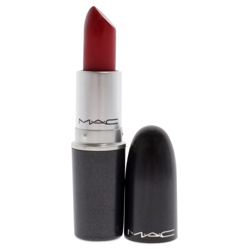 MAC Rub Ruby Woo bullet close-up highlighting smooth tip and precision