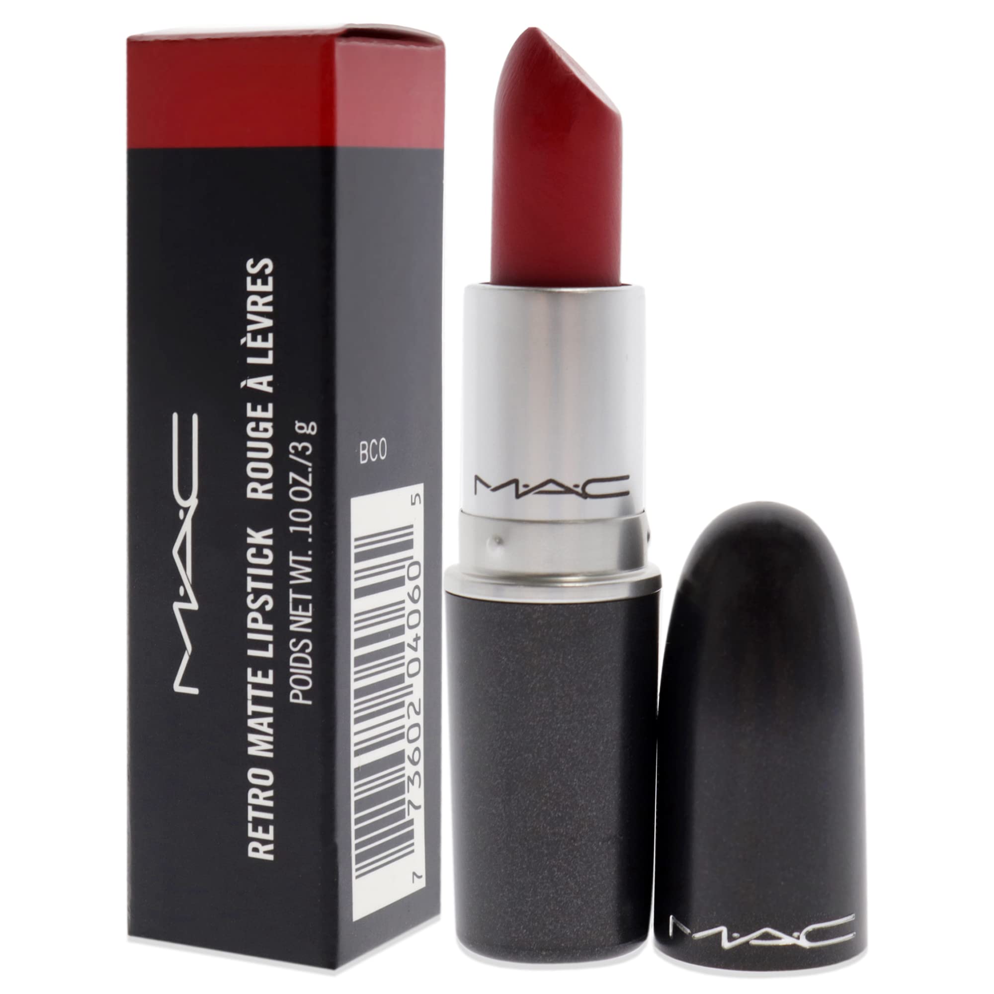 MAC Rub Ruby Woo applied on lips in lifestyle shot for confident look
