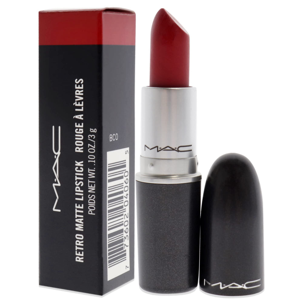 MAC Rub Ruby Woo applied on lips in lifestyle shot for confident look