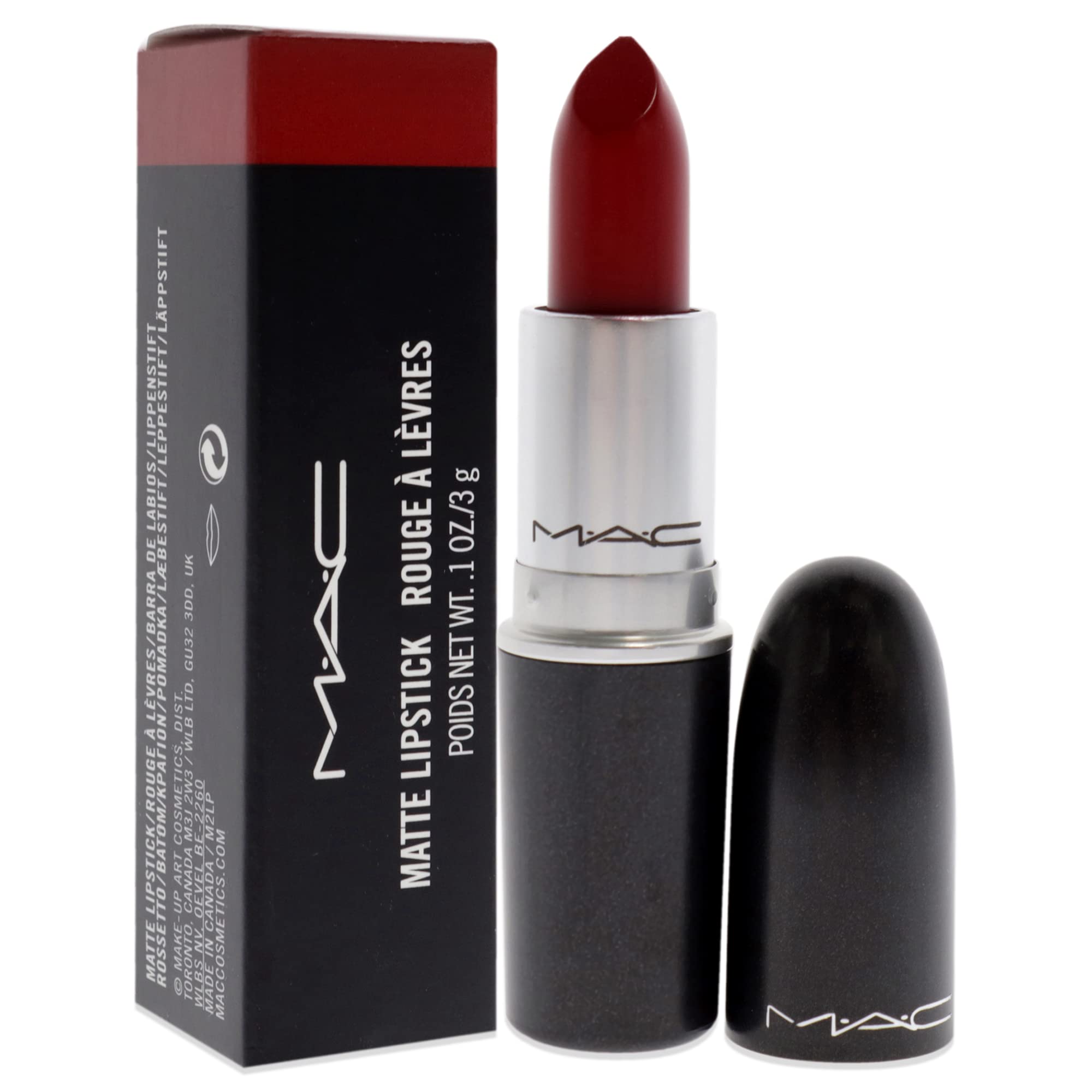 MAC Russian Red swatch on hand showing rich pigment and coverage