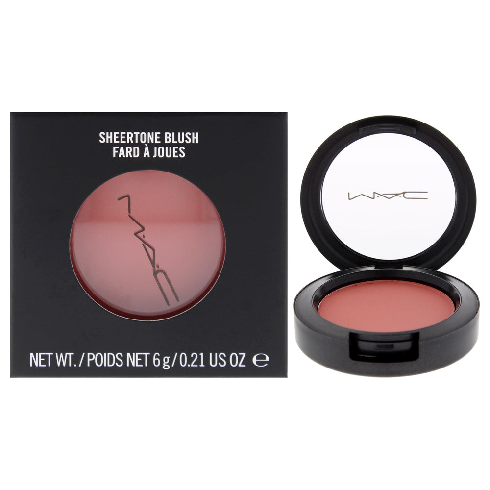 MAC Sheertone Blush compact front view showing sleek packaging and subtle shade