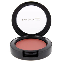 MAC Sheertone Blush pan close-up highlighting ultra-fine pressed powder texture