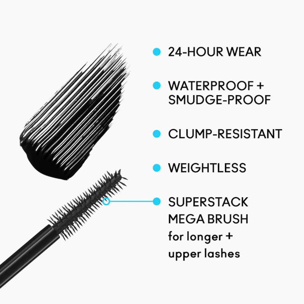 MAC Stack close-up of mega brush highlighting fuller lash coverage