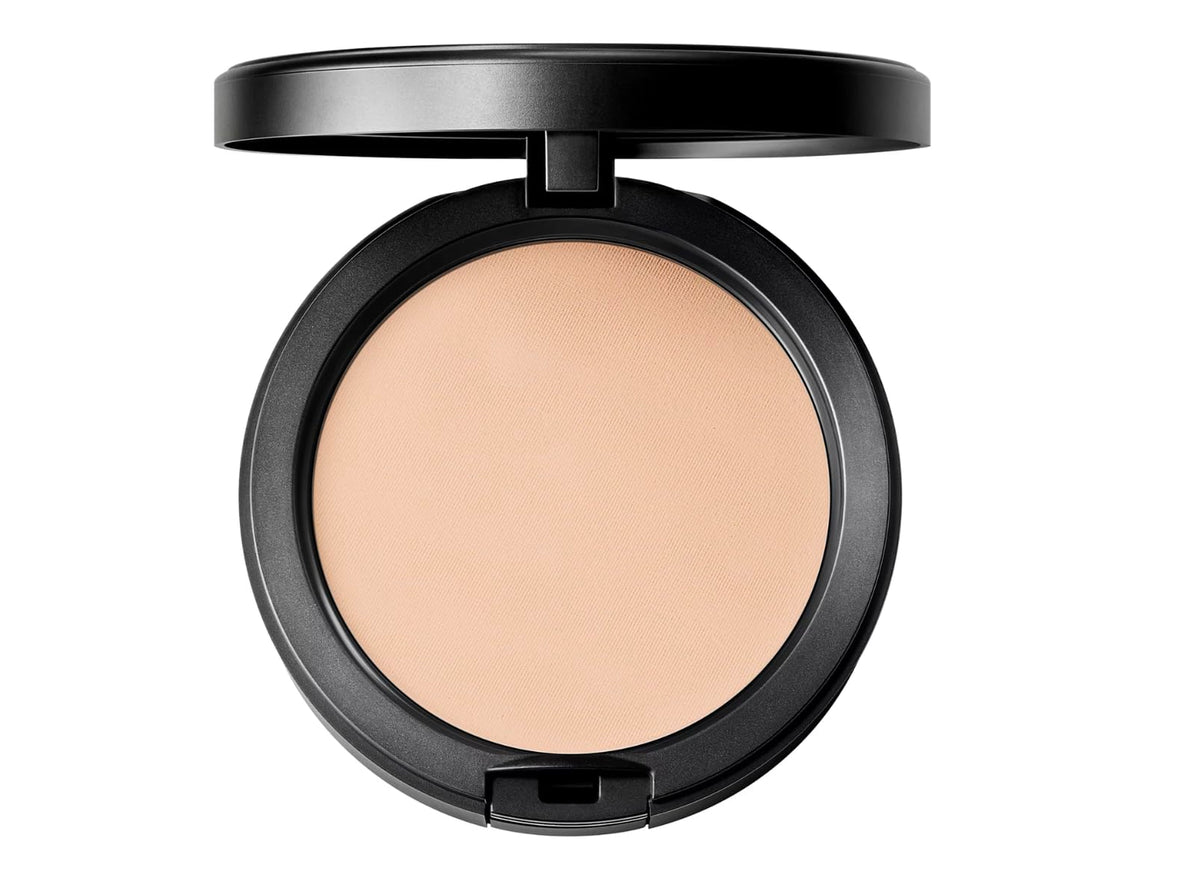 MAC Studio Fix compact front view showing shade NW18 and convenient mirror