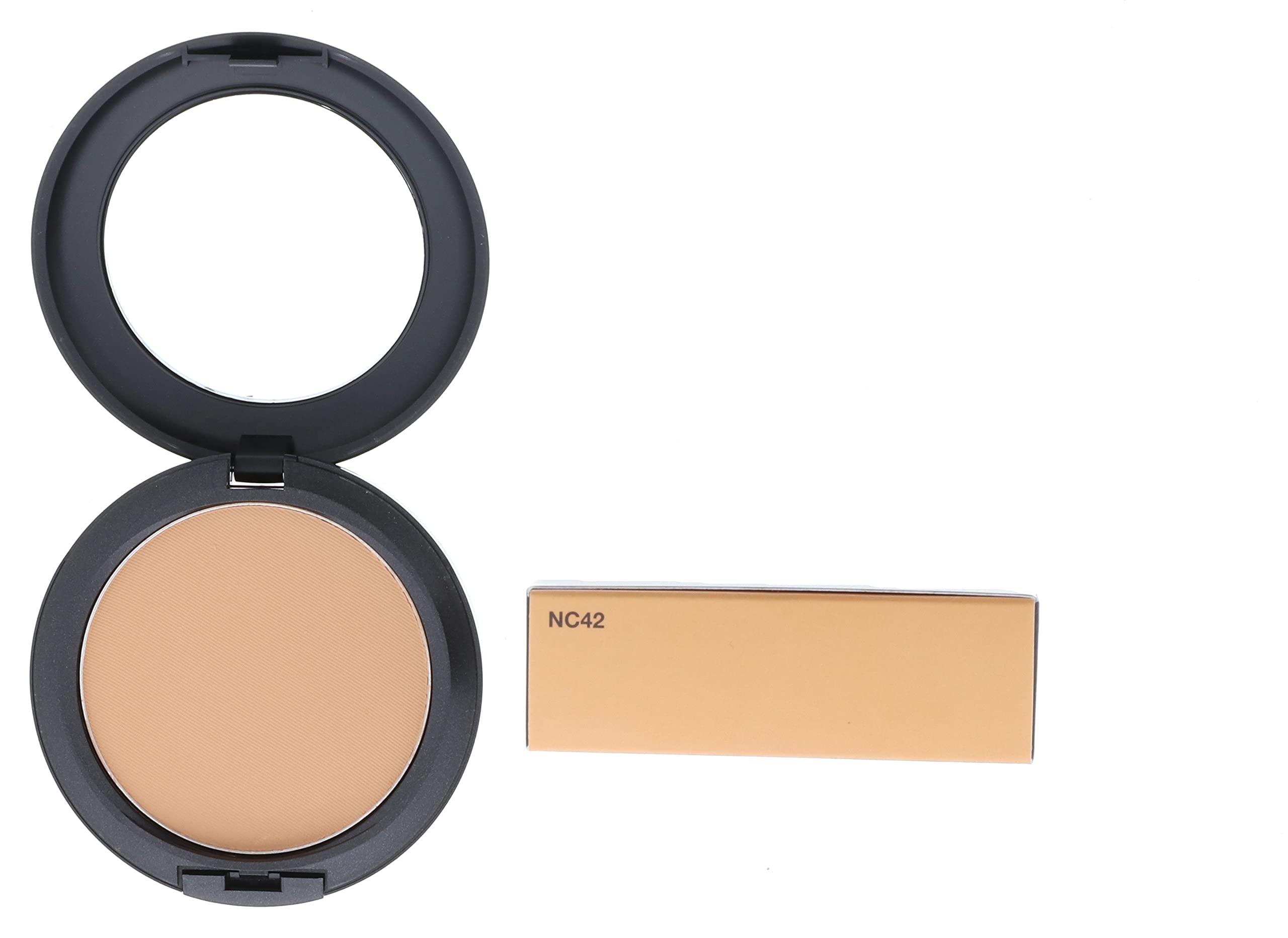MAC Studio Fix compact inside a travel bag highlighting spill-proof convenience