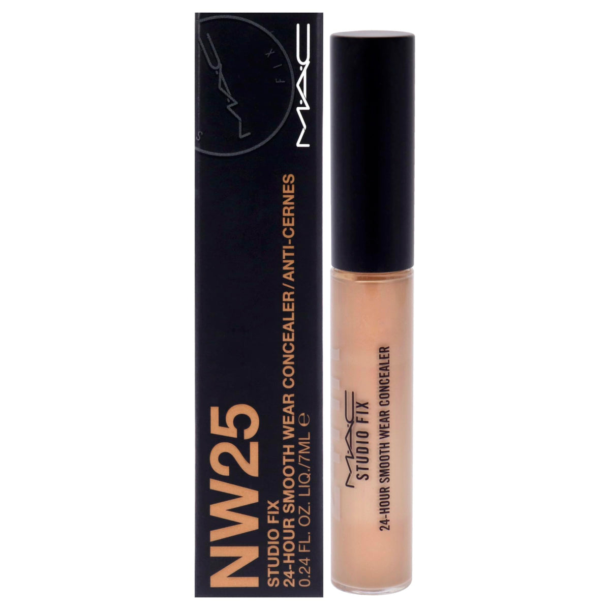 MAC Studio Fix front packaging showing bottle and label, clear product identification and benefit
