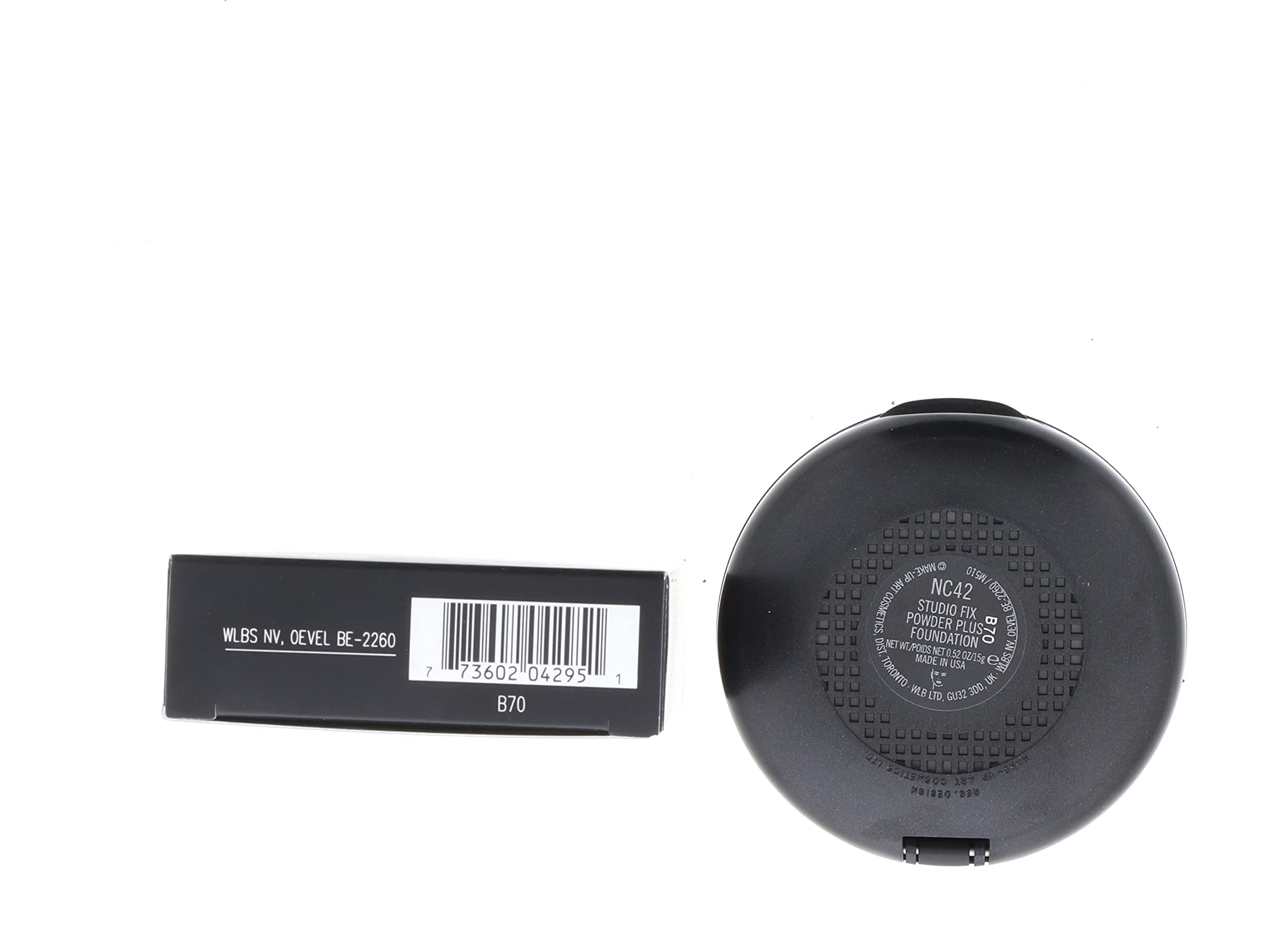 MAC Studio Fix packaging label close-up showing shade NC42 for correct selection