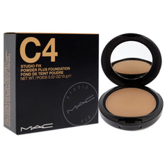 MAC foundation swiped on skin demonstrating buildable matte coverage