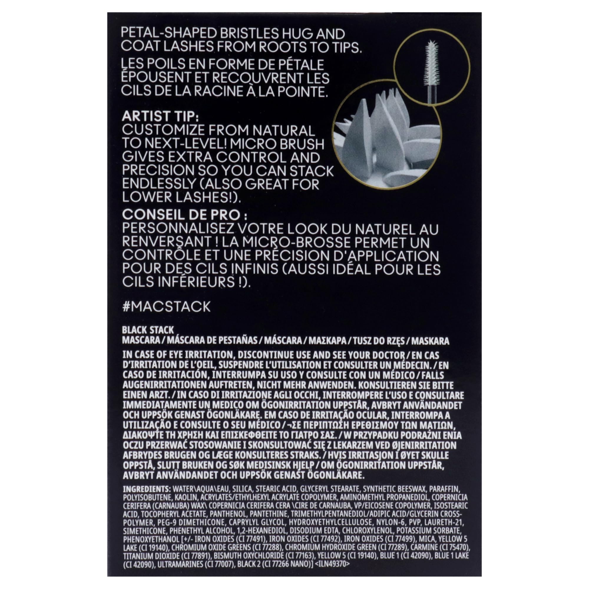 MAC Superstack next to ruler showing 0.41 oz size and travel-friendly benefit