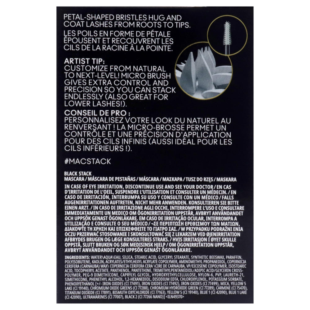 MAC Superstack next to ruler showing 0.41 oz size and travel-friendly benefit