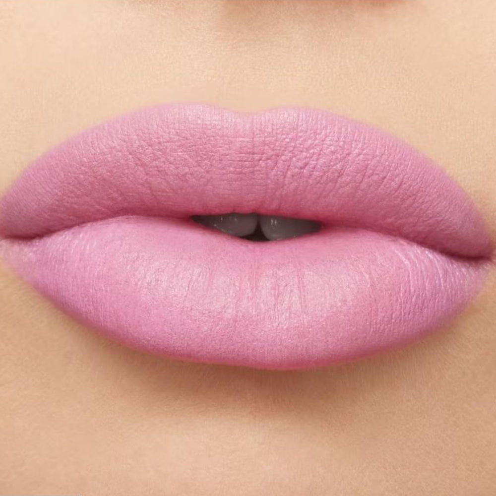 MAC texture swatch on skin displaying rich pigment and matte finish for true-to-tone color preview