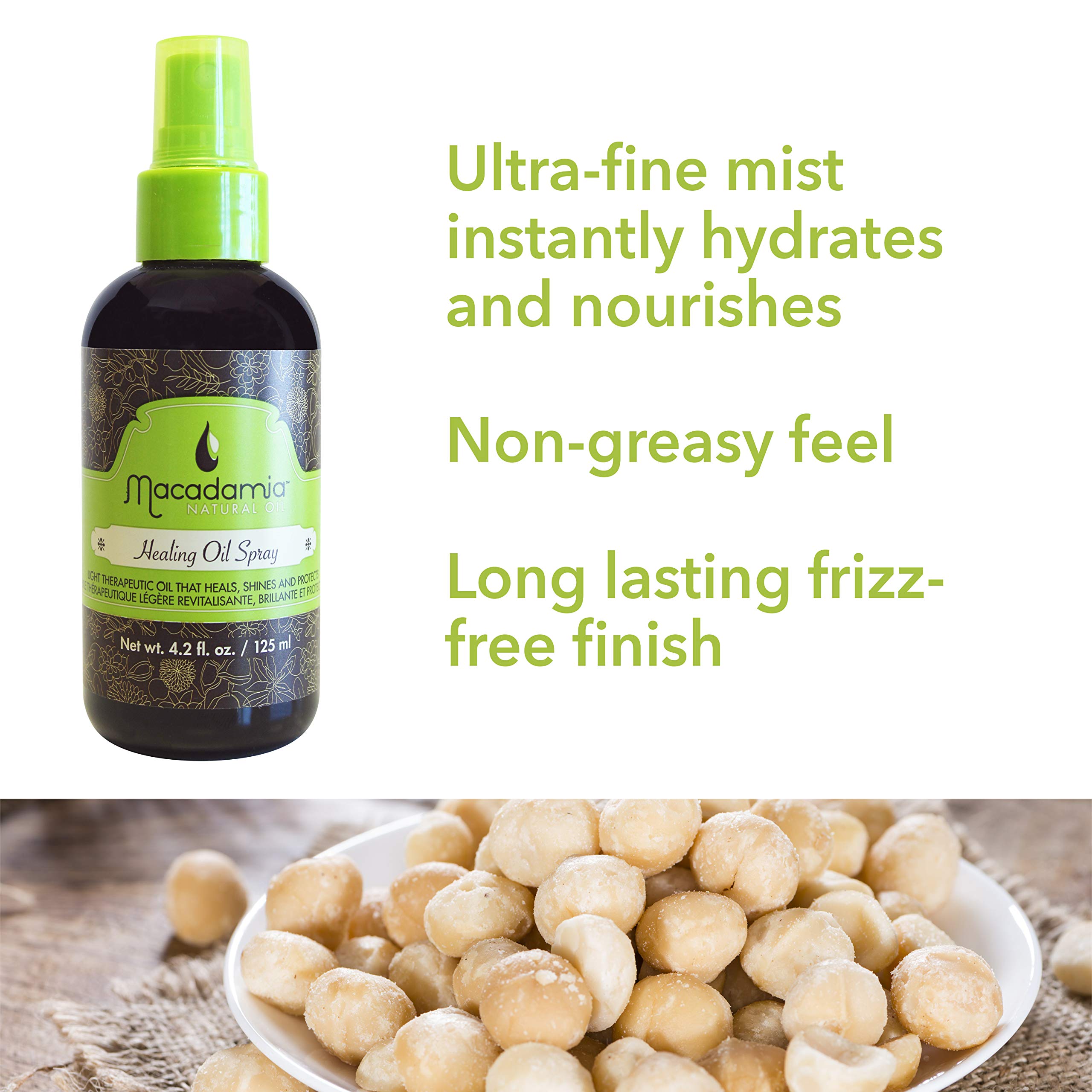 Macadamia Natural Oil applied to hair showing smoother, shinier finish