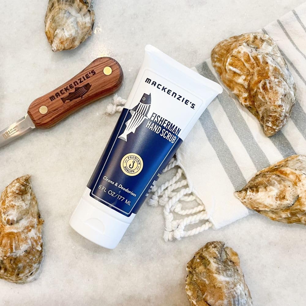 MacKenzie's lifestyle image on boat deck illustrating fisherman-friendly deodorizing use