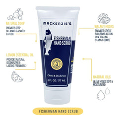 MacKenzie's pump action in hand demonstrating easy dispensing and effective cleaning