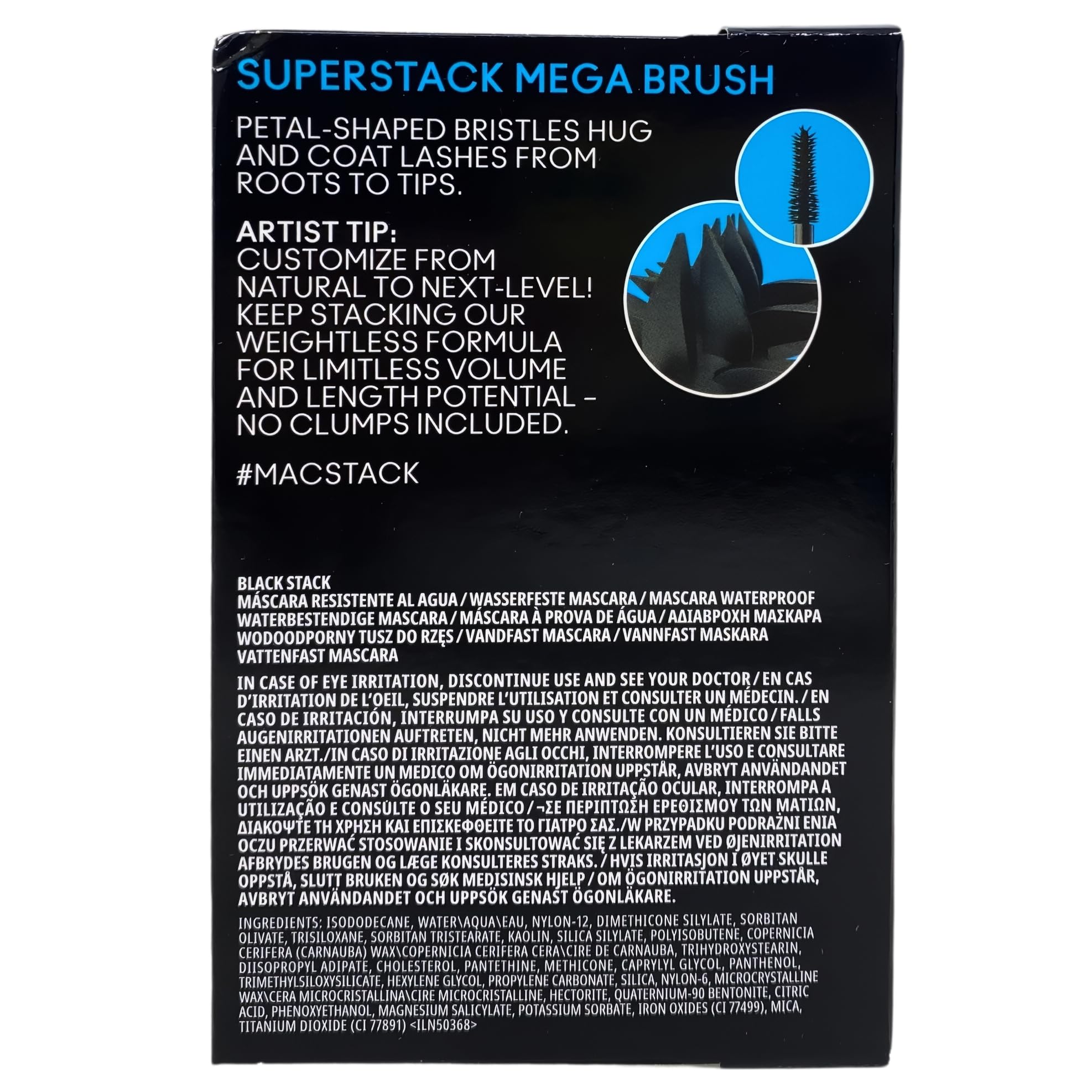 M·A·C M·A·CStack texture swipe showing smooth buildable formula benefit