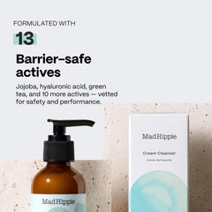 Mad Hippie cleanser texture close-up illustrating creamy oil gel that removes makeup