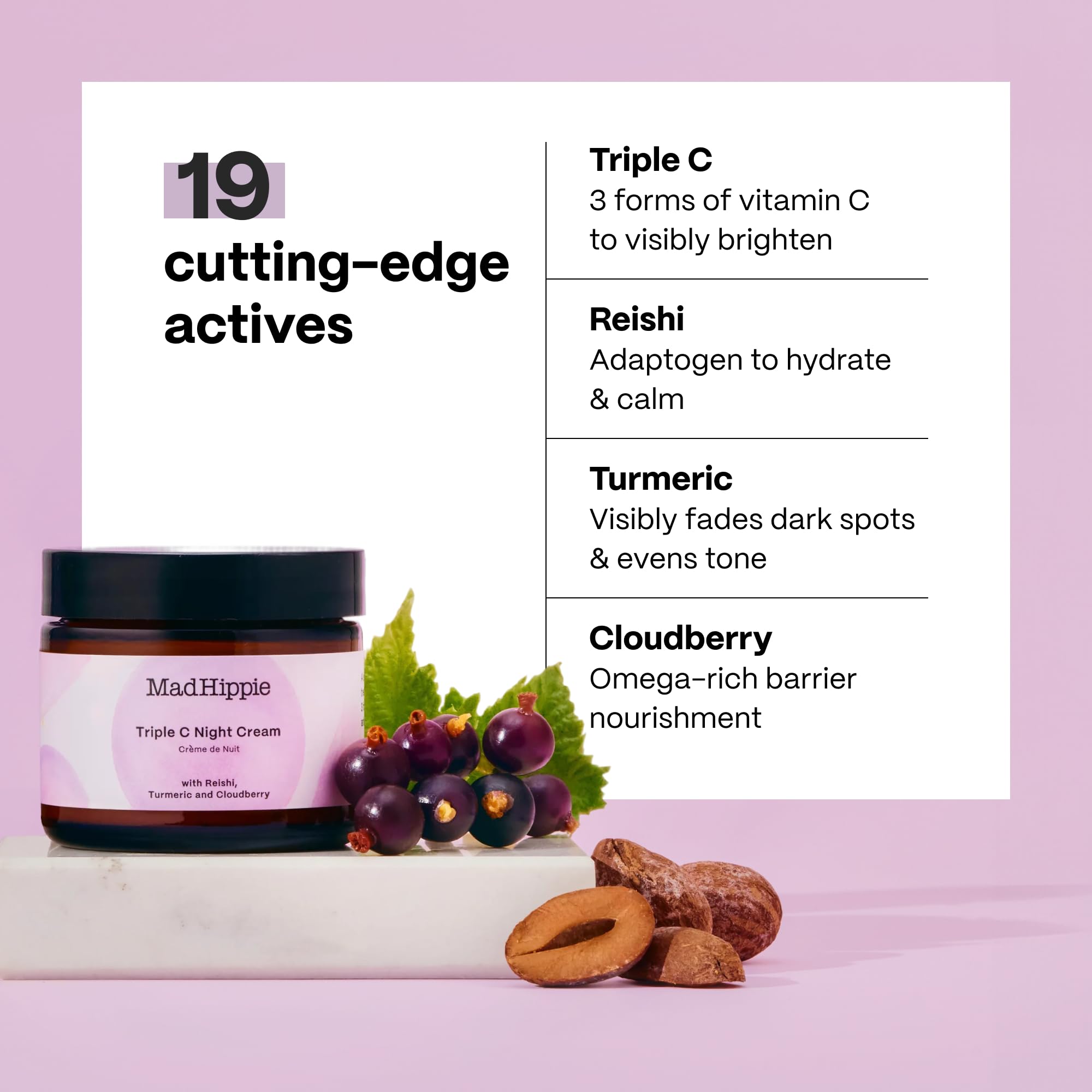 Mad Hippie Triple C being applied to cheek demonstrating smooth absorption benefit