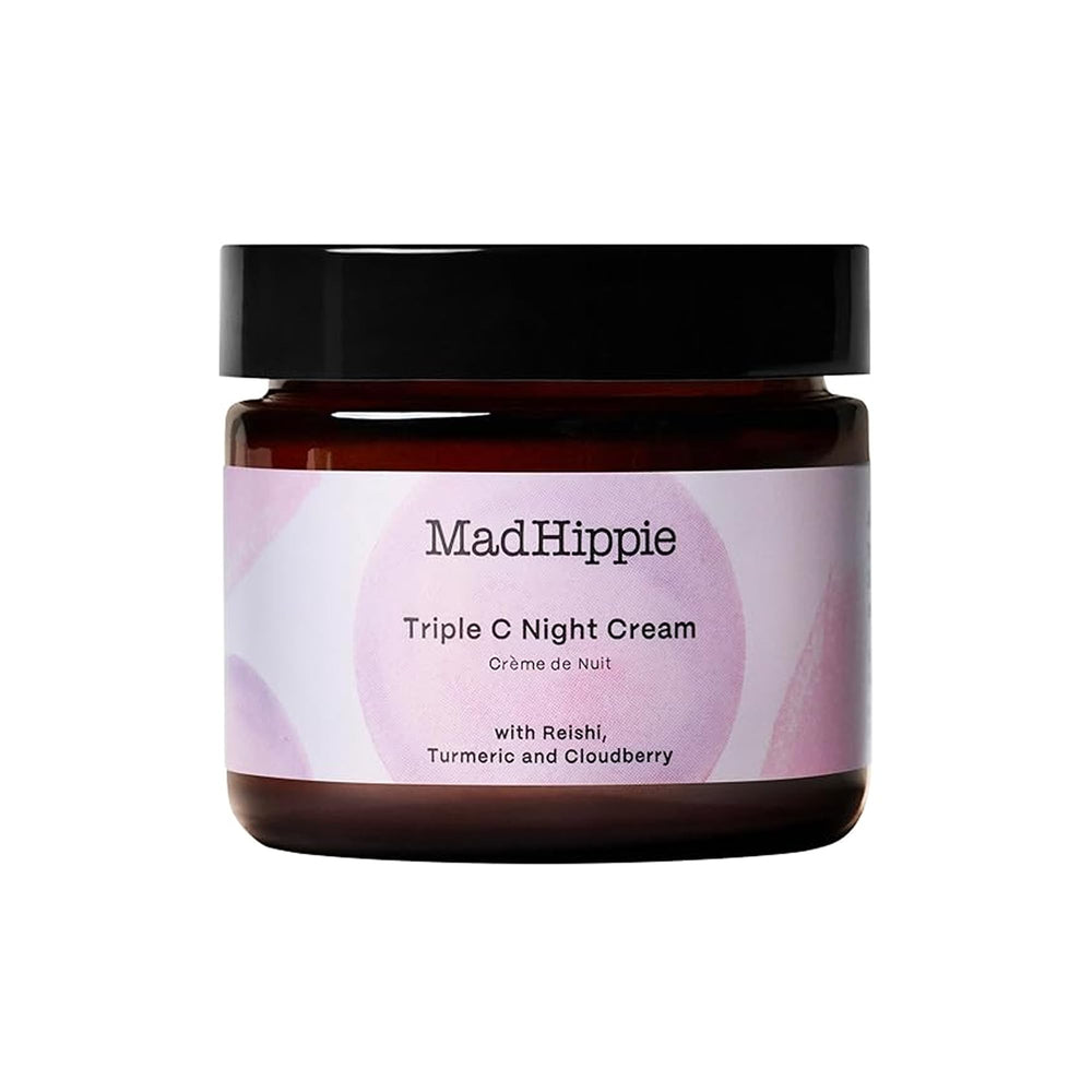 Mad Hippie Triple C night cream jar front showing product and hydration benefit