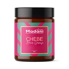 Madani Naturals jar front view showing product branding and natural grease benefits
