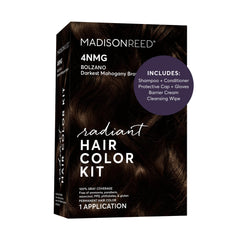 Madison Reed front box showing shade 4NMG and clear benefit