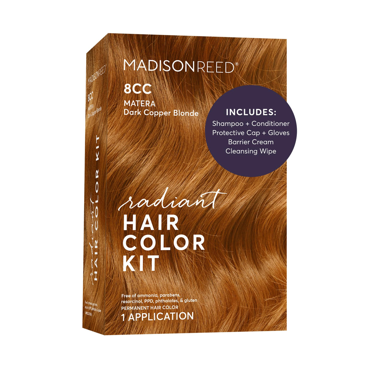 Madison Reed front packaging showing kit contents and shade name for easy identification