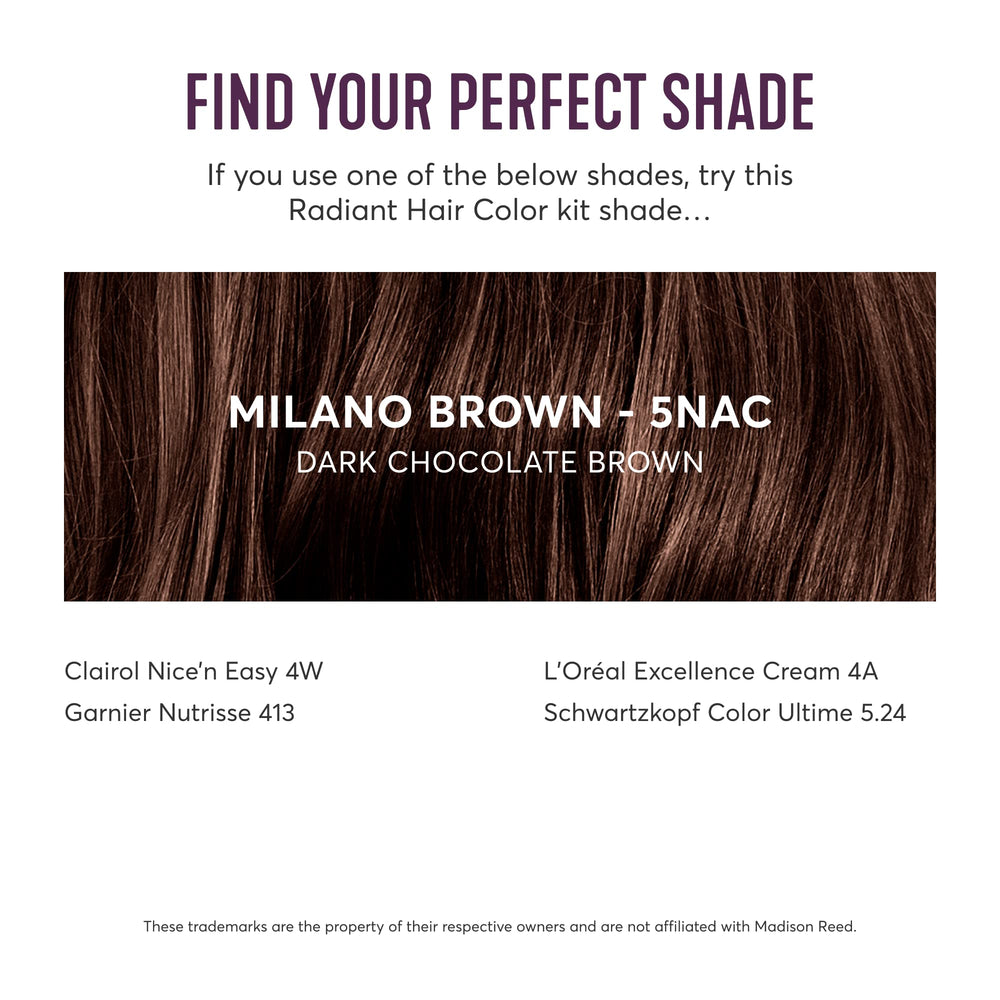 Madison Reed brush applying color in hair for precise root coverage benefit