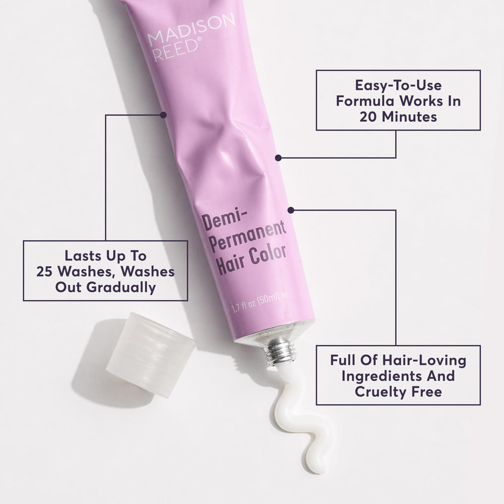 Madison Reed Color Solve shampoo and conditioner bottles highlighting gentle color removal