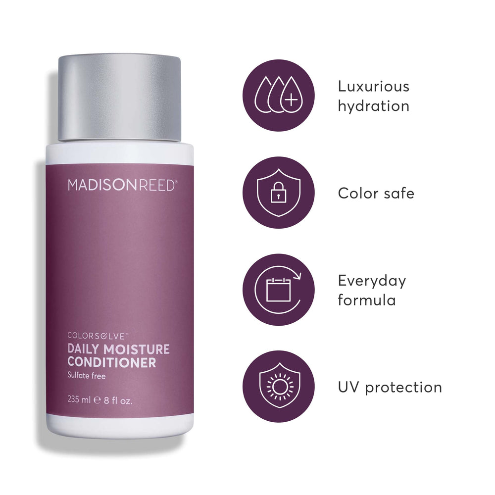 Madison Reed conditioner with open cap illustrating easy dispensing and controlled use
