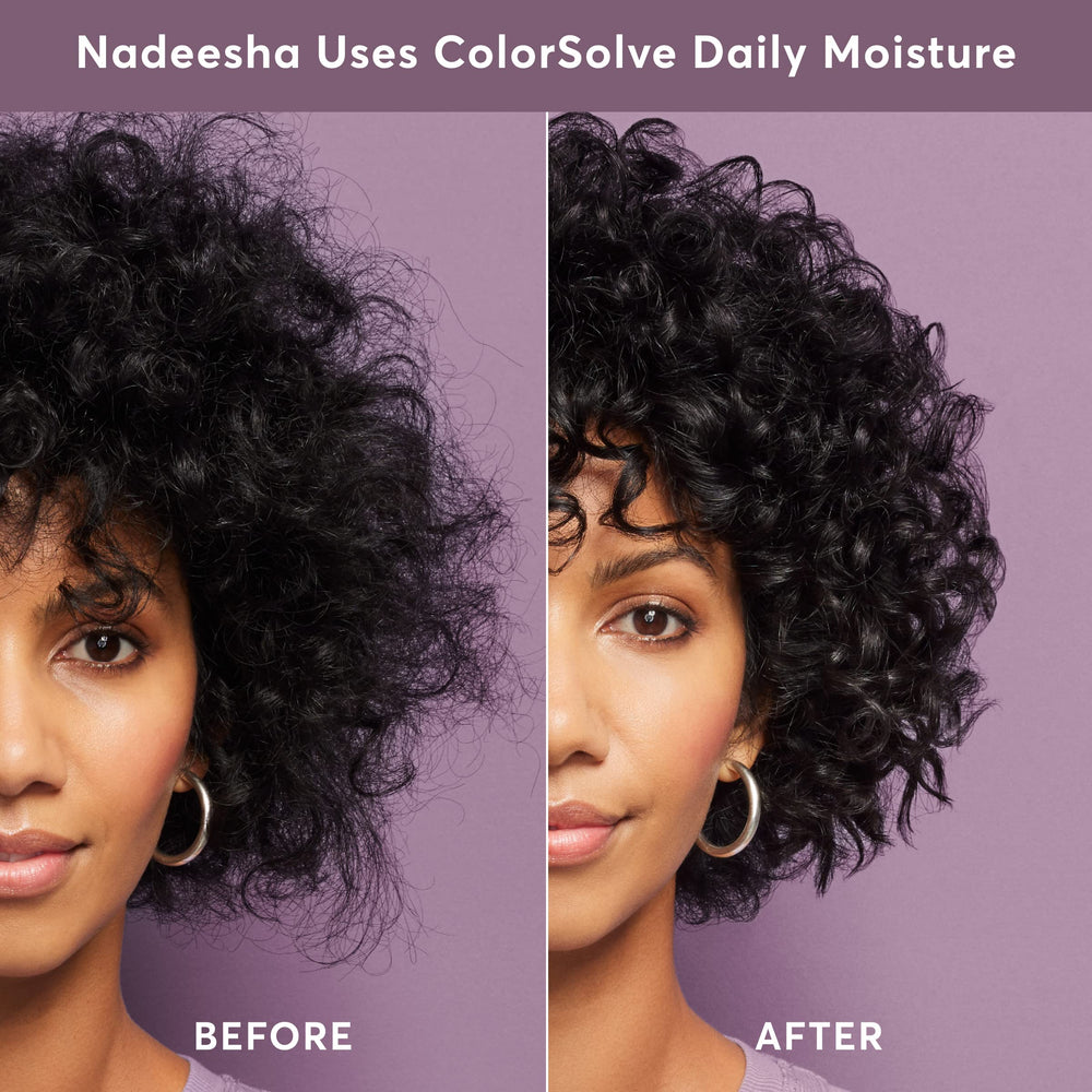 Madison Reed conditioner being squeezed from bottle demonstrating effortless application