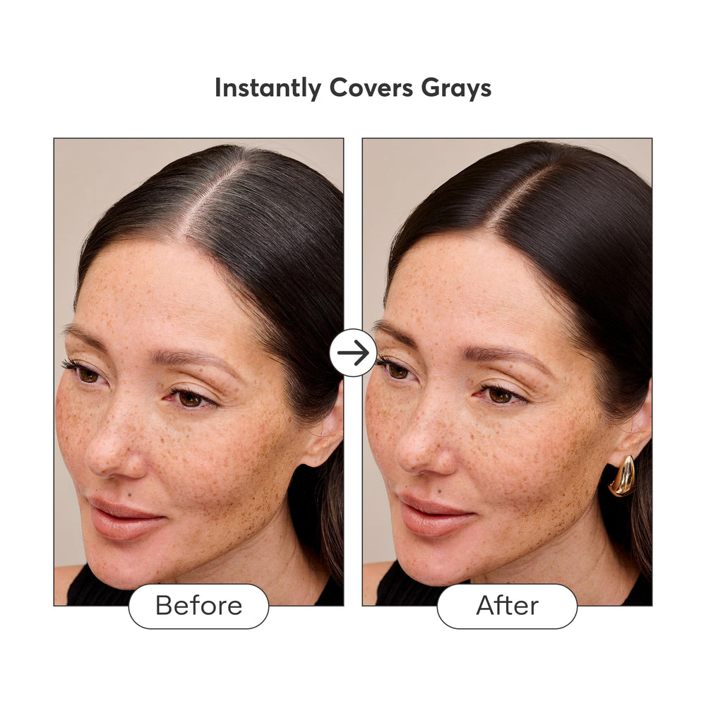 Madison Reed before and after hairline coverage demonstrating instant concealment